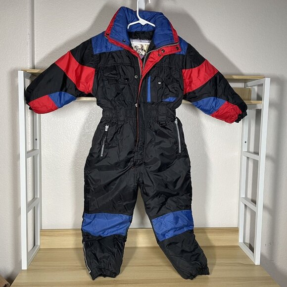 Windbreaker Technical Skiwear Other - Vintage One Piece Ski Snowboard Suit 90s Windbreaker Technical Skiwear Kids Sz 5